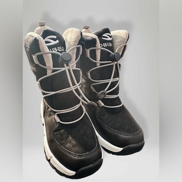 Hobibear Unisex Kids Snow Boots Color: Black/White Size 2 - Picture 3 of 13